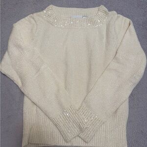 Vintage Liz Claiborne Sparkling Cream Sweater